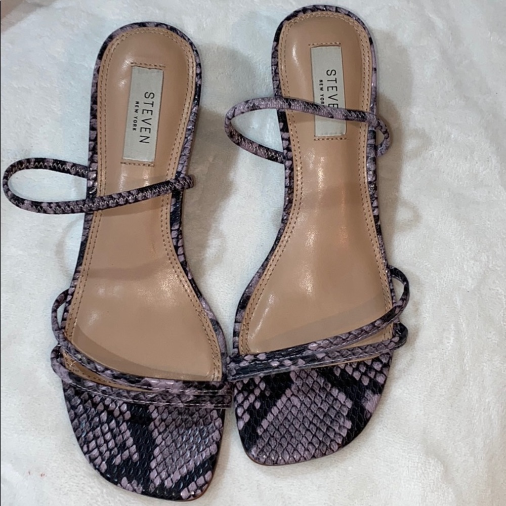 Snake print heels